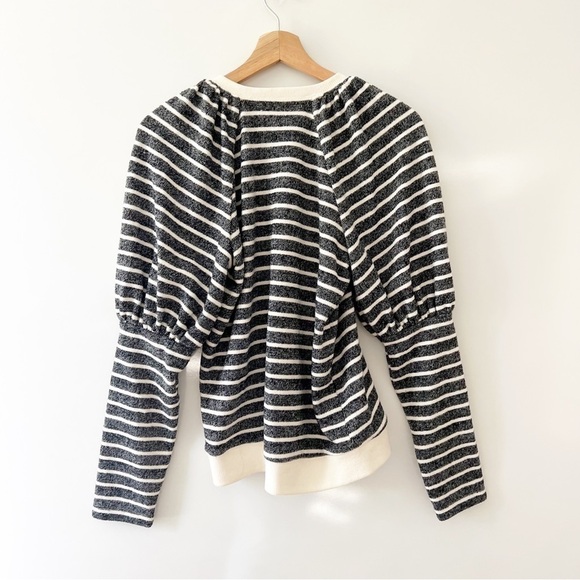 Saylor Auggie Puff Sleeve Striped Sweater Sweatshirt - Picture 5 of 12
